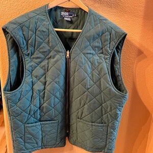 VINTAGE POLO RALPH LAUREN QUILTED COTTON VEST / LINER MENS XL